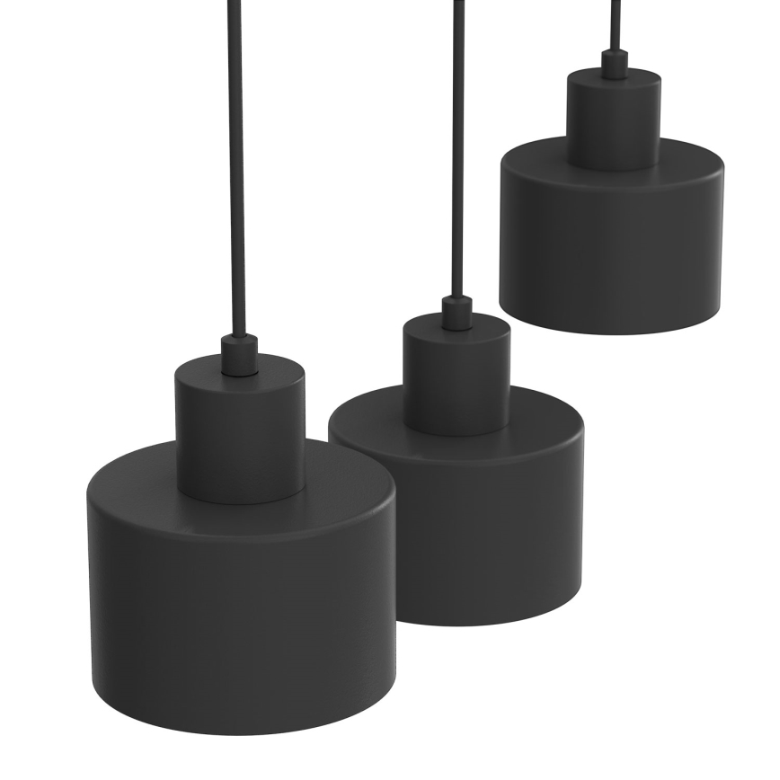 Полилей на кабел PARKLA 3xE27/15W/230V черен