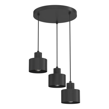 Полилей на кабел PARKLA 3xE27/15W/230V черен