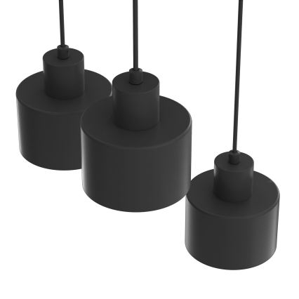 Полилей на кабел PARKLA 3xE27/15W/230V черен