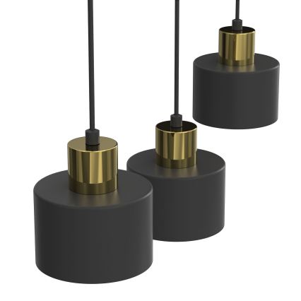 Полилей на кабел PARKLA 3xE27/15W/230V черен
