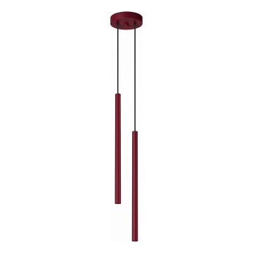 Полилей на кабел PASTELO 2xG9/8W/230V, червен