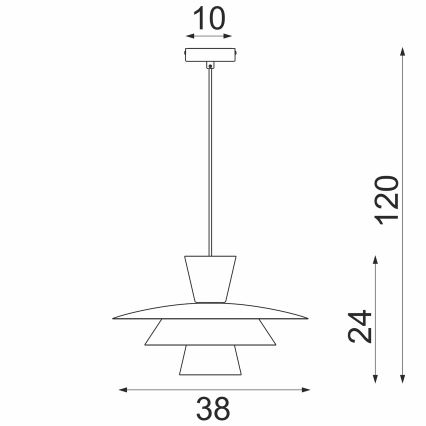 Полилей на кабел PLATO 1xE27/15W/230V бял