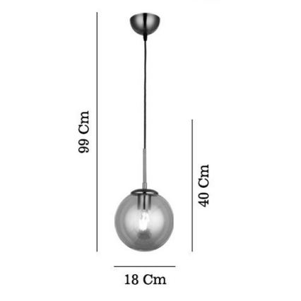 Полилей на кабел POLINO 1xE27/40W/230V бронзов