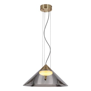 Полилей на кабел PRESTO 1xGX53/10W/230V Ø 42 см златист/димно сив