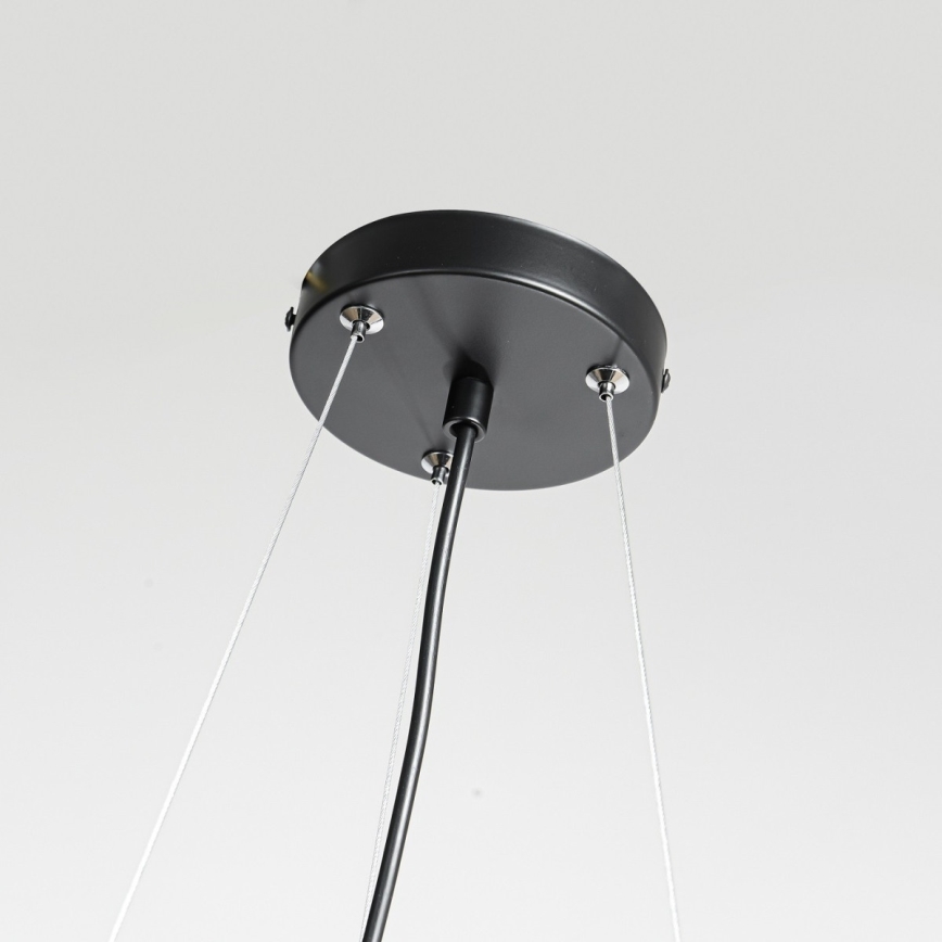 Полилей на кабел REUS 3xE27/40W/230V, диаметър 47 см, черен