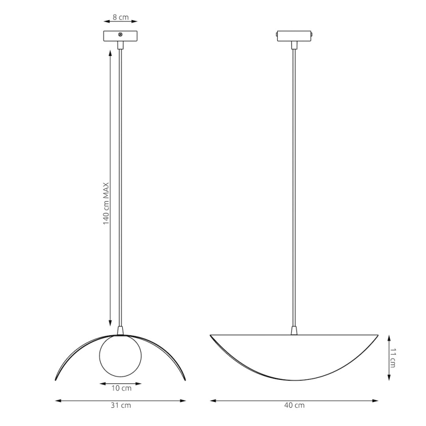 Полилей на кабел RITUAL 1xG9/8W/230V бежов