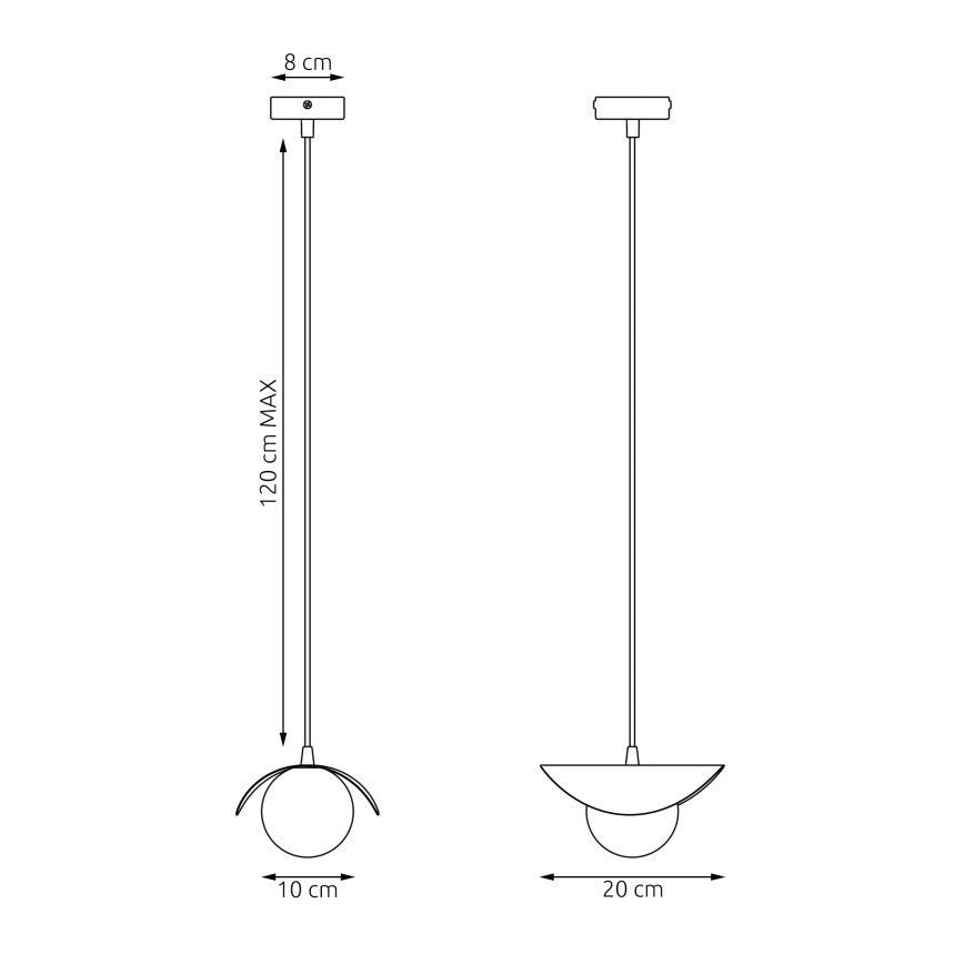 Полилей на кабел RITUAL 1xG9/8W/230V бял