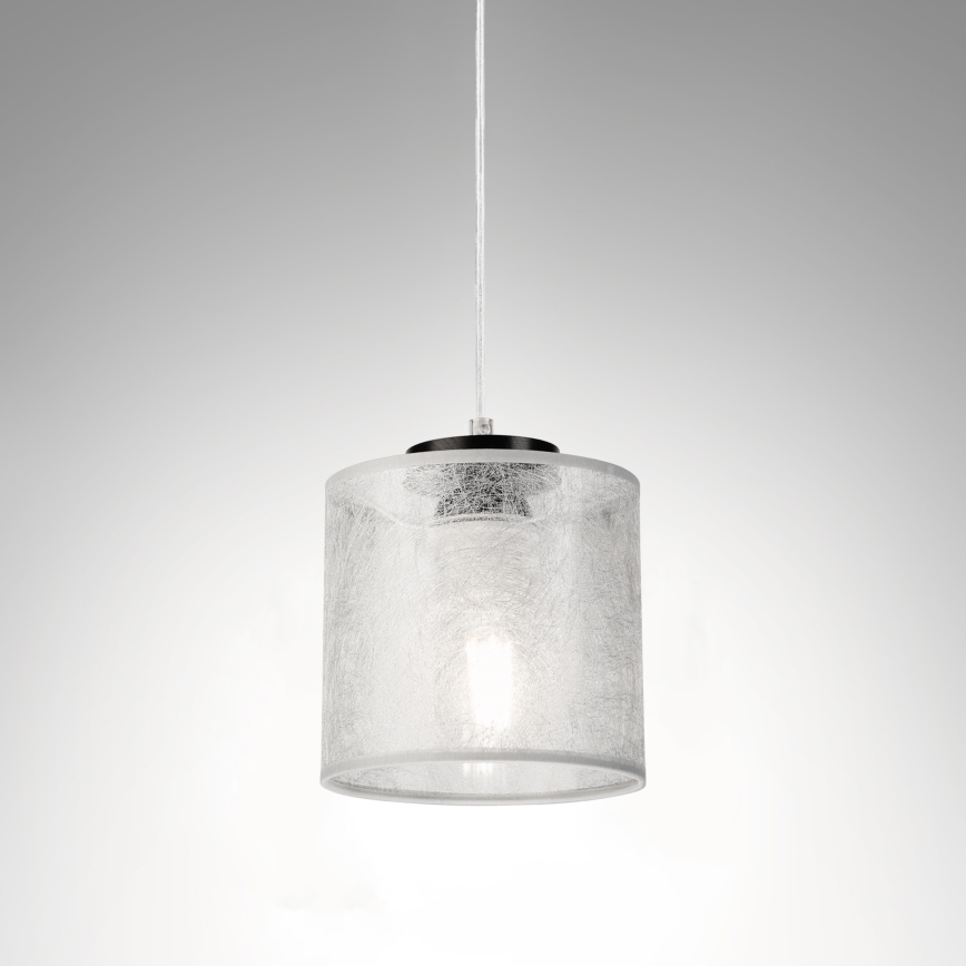 Полилей на кабел ROSA 1xE27/60W/230V черен/сив