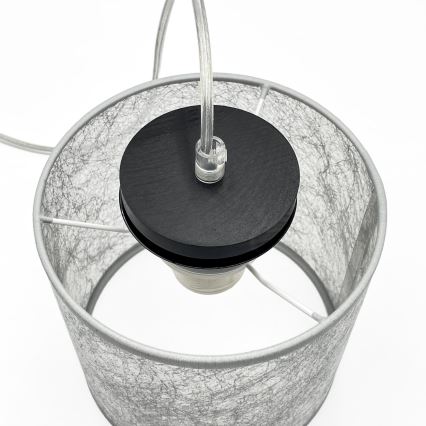 Полилей на кабел ROSA 1xE27/60W/230V черен/сив