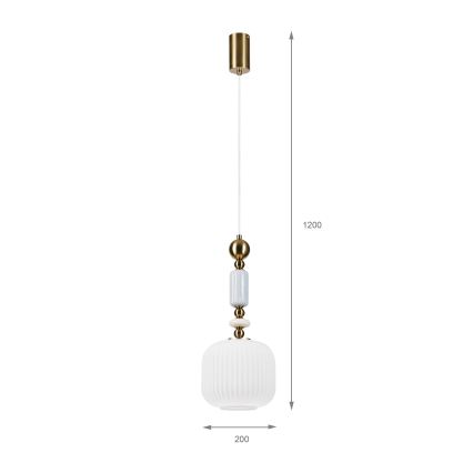 Полилей на кабел ROYAL 1xE27/15W/230V златист/бял