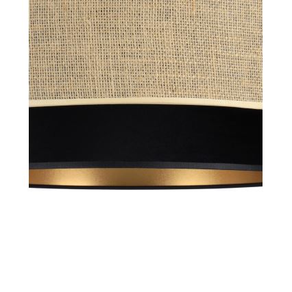 Полилей на кабел SARTA 1xE27/60W/230V диаметър 45 см черен/джут