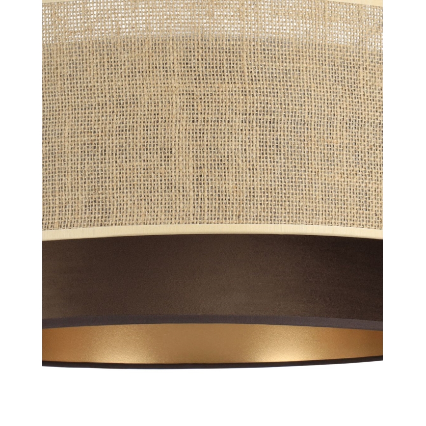 Полилей на кабел SARTA 1xE27/60W/230V Ø 45 см кафяв/юта