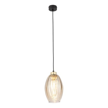 Полилей на кабел SEBO 1xE27/15W/230V черен/димно бежов