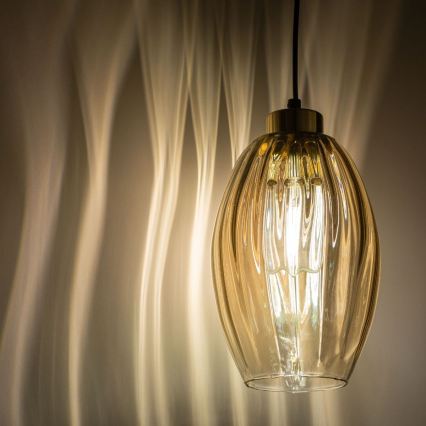 Полилей на кабел SEBO 1xE27/15W/230V черен/димно бежов