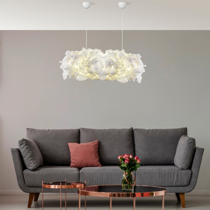 Полилей на кабел SERENE 2xE27/40W/230V бял