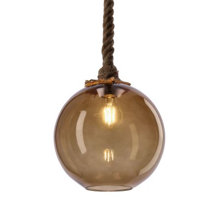 Полилей на кабел SHEDON 1xE27/40W/230V димчато бежов