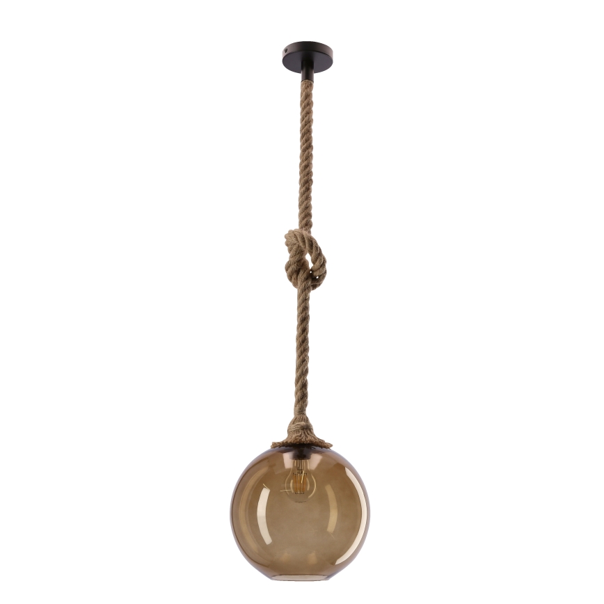 Полилей на кабел SHEDON 1xE27/40W/230V димчато бежов