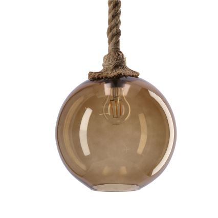 Полилей на кабел SHEDON 1xE27/40W/230V димчато бежов