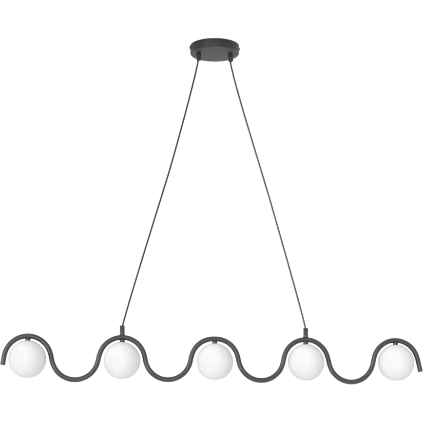 Полилей на кабел SINUS 5xG9/8W/230V черен