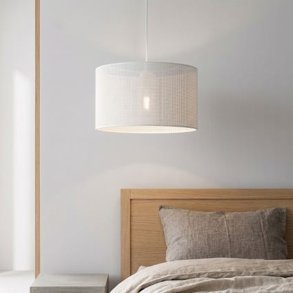 Полилей на кабел SIRJA PLISADO 1xE27/15W/230V Ø 35 cm бял
