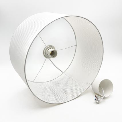 Полилей на кабел SIRJA PLISADO 1xE27/15W/230V Ø 35 cm бял
