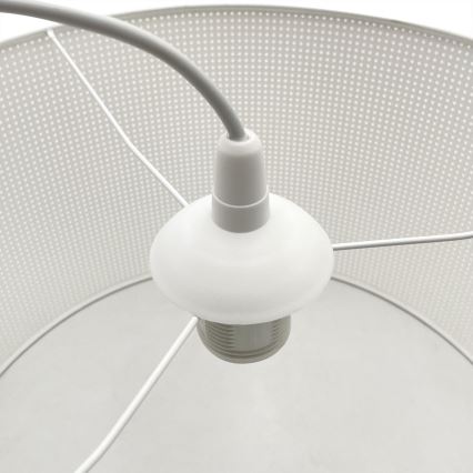 Полилей на кабел SIRJA PLISADO 1xE27/15W/230V Ø 35 cm бял