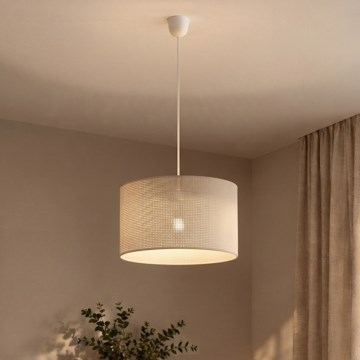 Полилей на кабел SIRJA PLISADO 1xE27/15W/230V Ø 35 см кремав