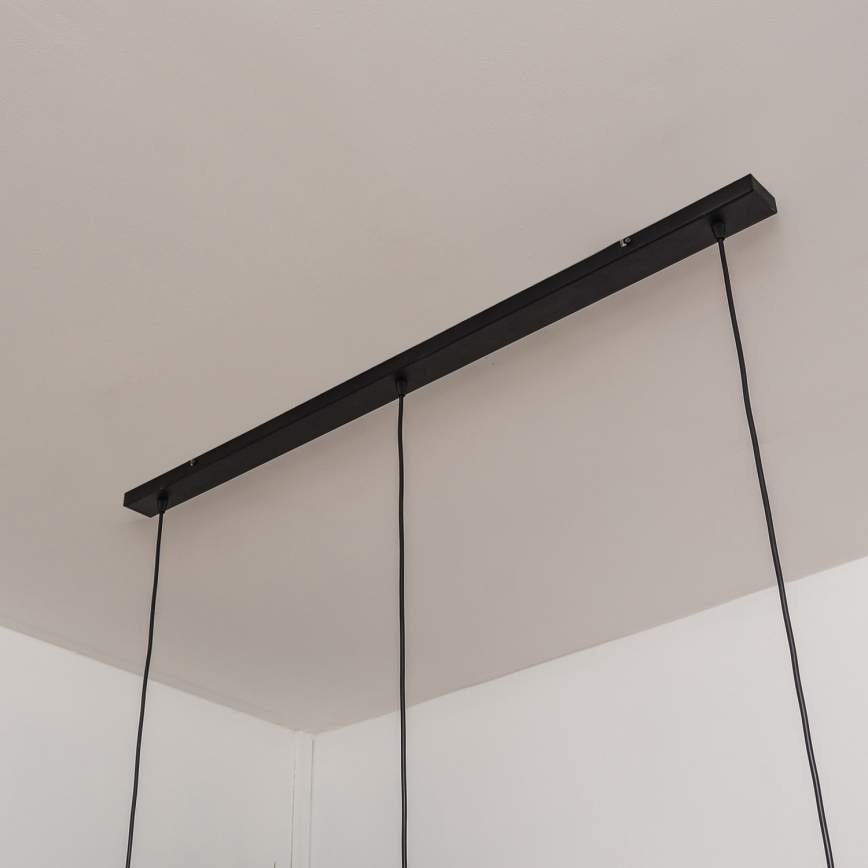 Полилей на кабел SOLANO 3xE27/15W/230V черен/лъскав хром