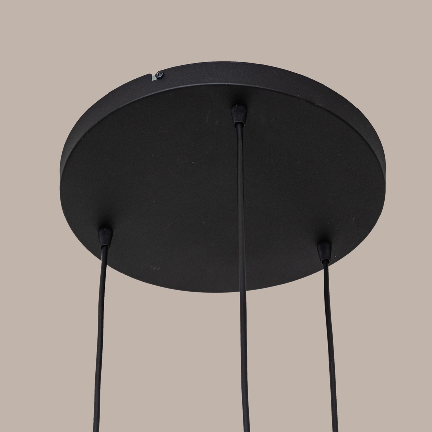 Полилей на кабел SOLANO 3xE27/15W/230V черен/лъскав хром