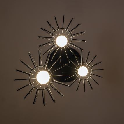 Полилей на кабел SOLANO 3xE27/15W/230V черен/златист