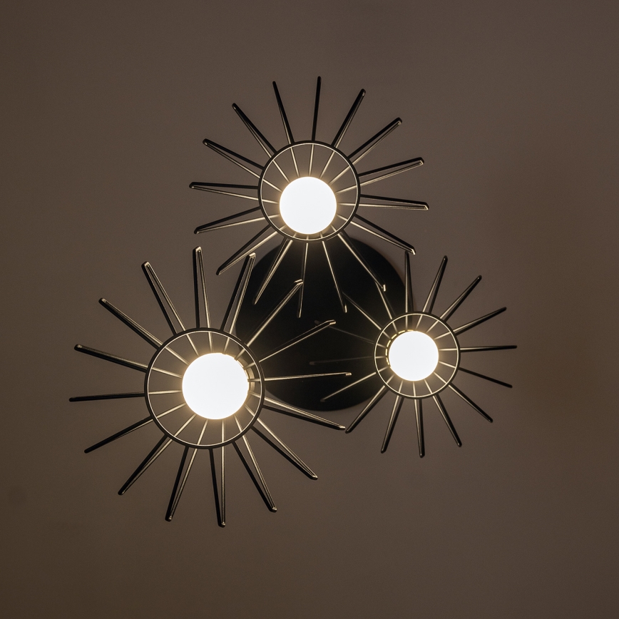 Полилей на кабел SOLANO 3xE27/15W/230V черен/златист