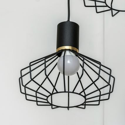 Полилей на кабел SOLANO 3xE27/15W/230V черен/златист