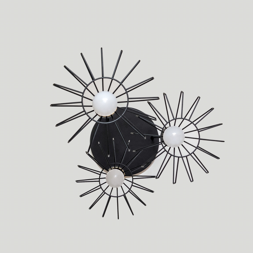 Полилей на кабел SOLANO 3xE27/15W/230V черен/златист