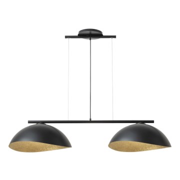 Полилей на кабел SOLAR 2xE27/60W/230V черен