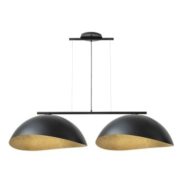 Полилей на кабел SOLAR 2xE27/60W/230V черен