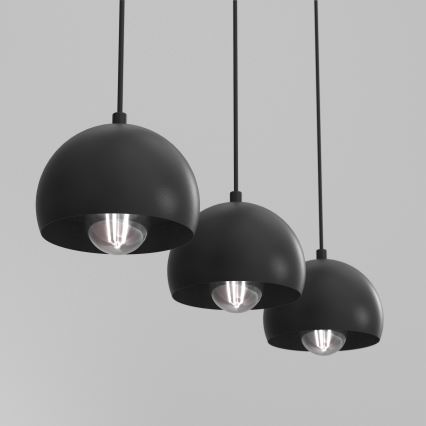 Полилей на кабел SOOL 3xE27/15W/230V черен
