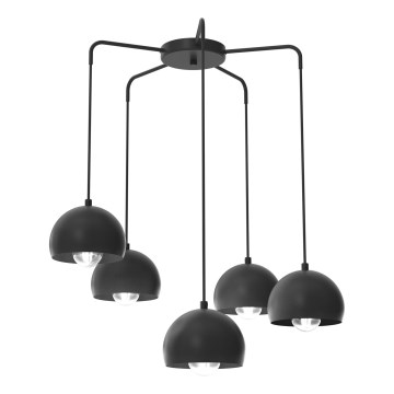 Полилей на кабел SOOL 5xE27/15W/230V черен