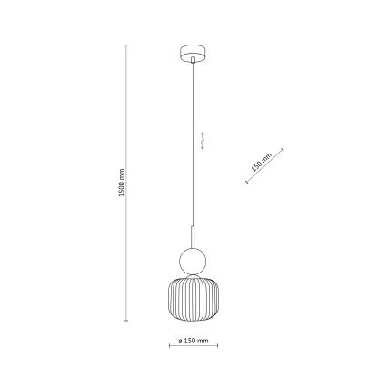 Полилей на кабел SOPHIA 1xE14/10W/230V черен/зелен/димно бежов