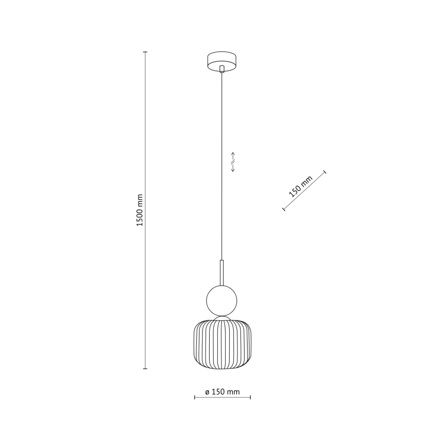 Полилей на кабел SOPHIA 1xE14/10W/230V черен/зелен/димно бежов