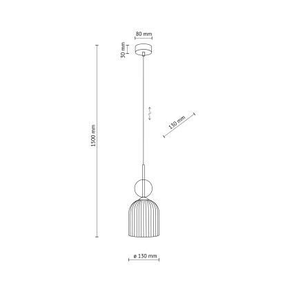 Полилей на кабел SOPHIA 1xE14/10W/230V черен/димно бежов
