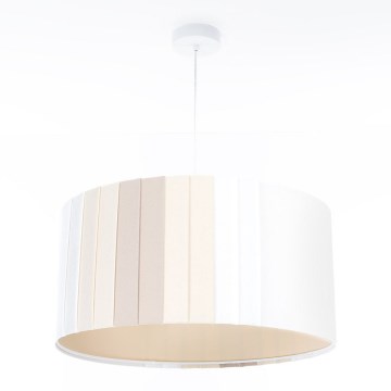 Полилей на кабел STRIPES 1xE27/60W/230V, диаметър 60 см, кремов