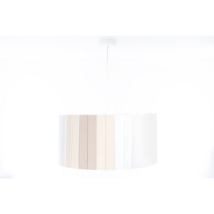 Полилей на кабел STRIPES 1xE27/60W/230V, диаметър 60 см, кремов