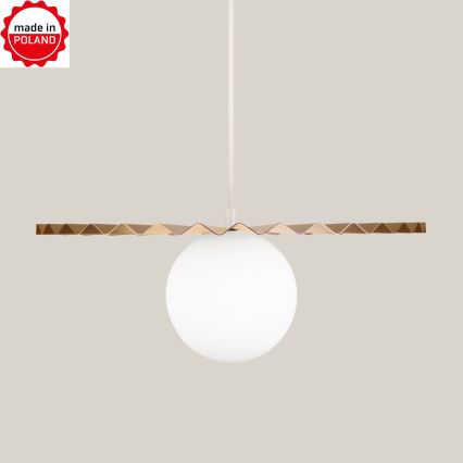Полилей на кабел SUNPLISS 1xG9/10W/230V Ø 35 см, златист/кремав