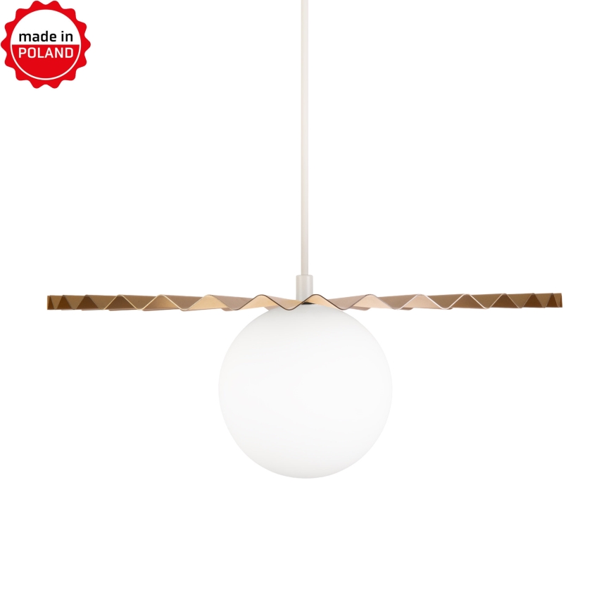 Полилей на кабел SUNPLISS 1xG9/10W/230V Ø 35 см, златист/кремав