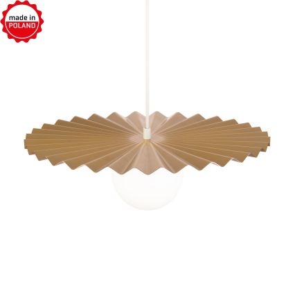 Полилей на кабел SUNPLISS 1xG9/10W/230V Ø 40 cm златист/кремав