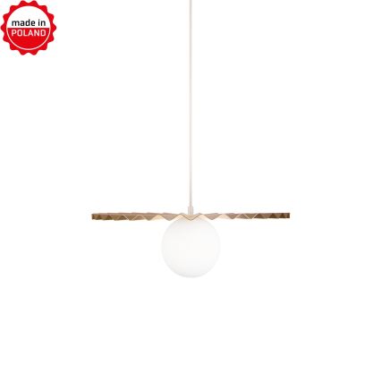 Полилей на кабел SUNPLISS 1xG9/10W/230V Ø 40 cm златист/кремав