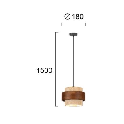Полилей на кабел SUSAN 1xGX53/15W/230V, кафяв/бежов