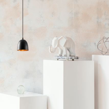 Полилей на кабел TATTOO 1xE27/40W/230V Ø 16 см черен