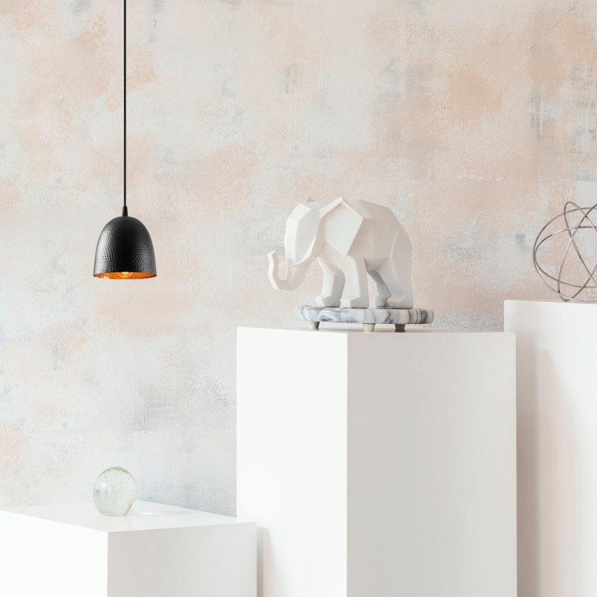 Полилей на кабел TATTOO 1xE27/40W/230V Ø 16 см черен