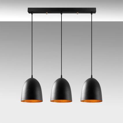 Полилей на кабел TATTOO 3xE27/40W/230V черен